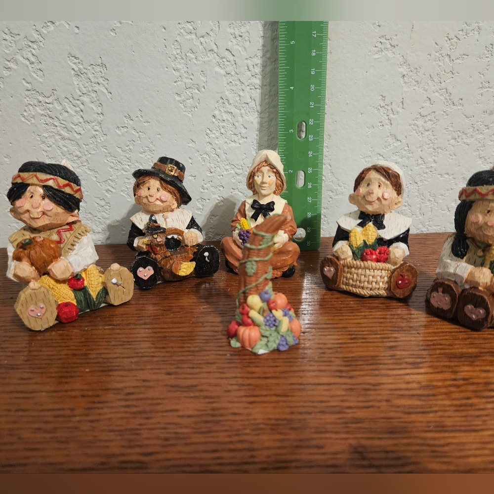 Ventage Thanksgiving Decor Holiday Figurine Set of 6 Festive - Picture 3 of 5
